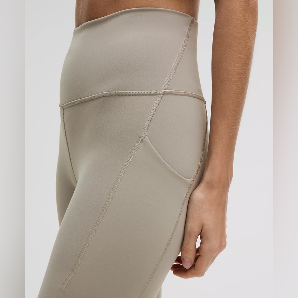 Lululemon Wunder Train High-Rise Tight 25” Pockets - Riverstone, Size 14 - Picture 10 of 10